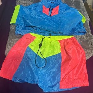Neon two piece suit